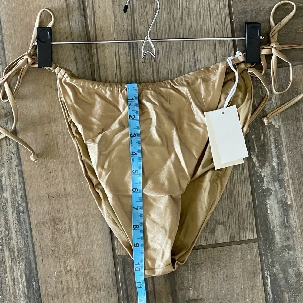 Good American gold bronze METALLIC HI-HI TANGA BOTTOM size 5 = 2XL